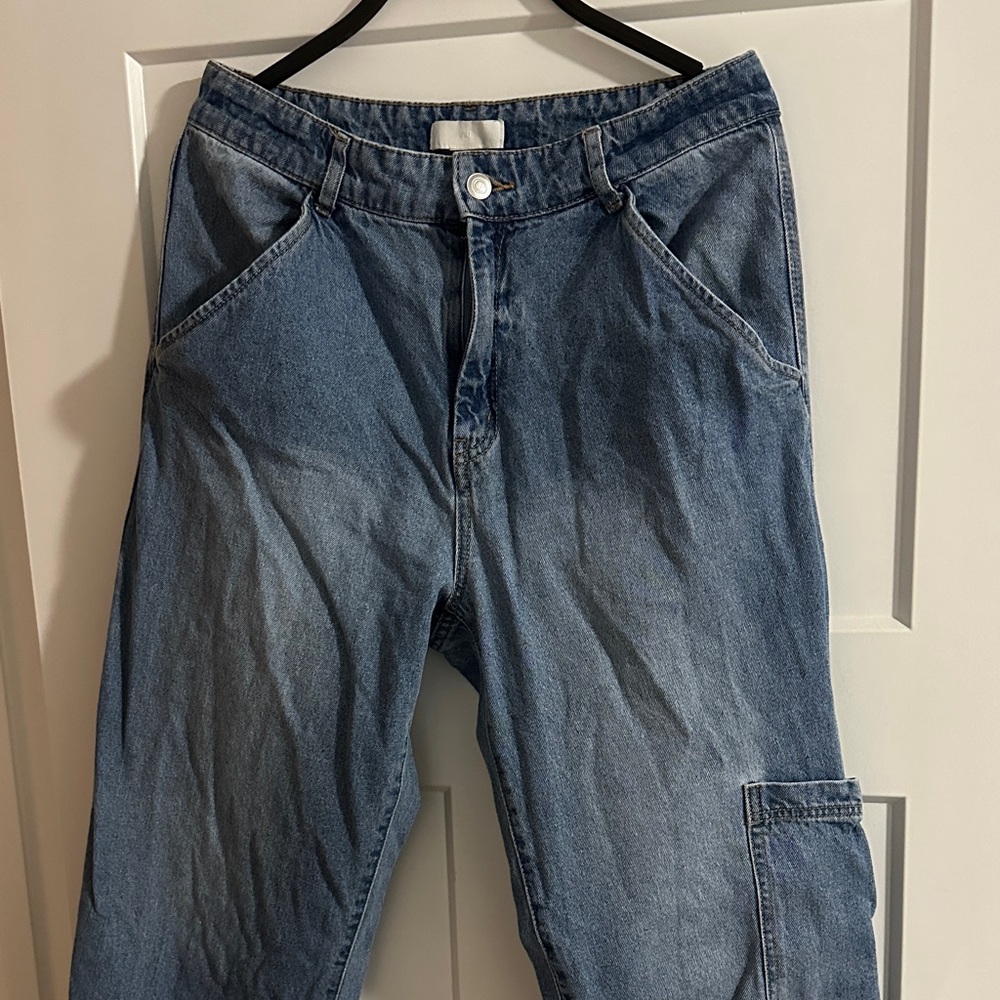 H&M Blue Boyfriend Jeans for Women